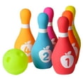 thumbnail image 1 of Playkidz Soft Baby Bowling Set 7-Piece Soft Bowling Game for Boys & Girls w/ Colorful Numbered Pins & Ball Safe, Great Toy for Indoor or Outdoor Birthday, Toddler & More Ages 18M+, 1 of 5