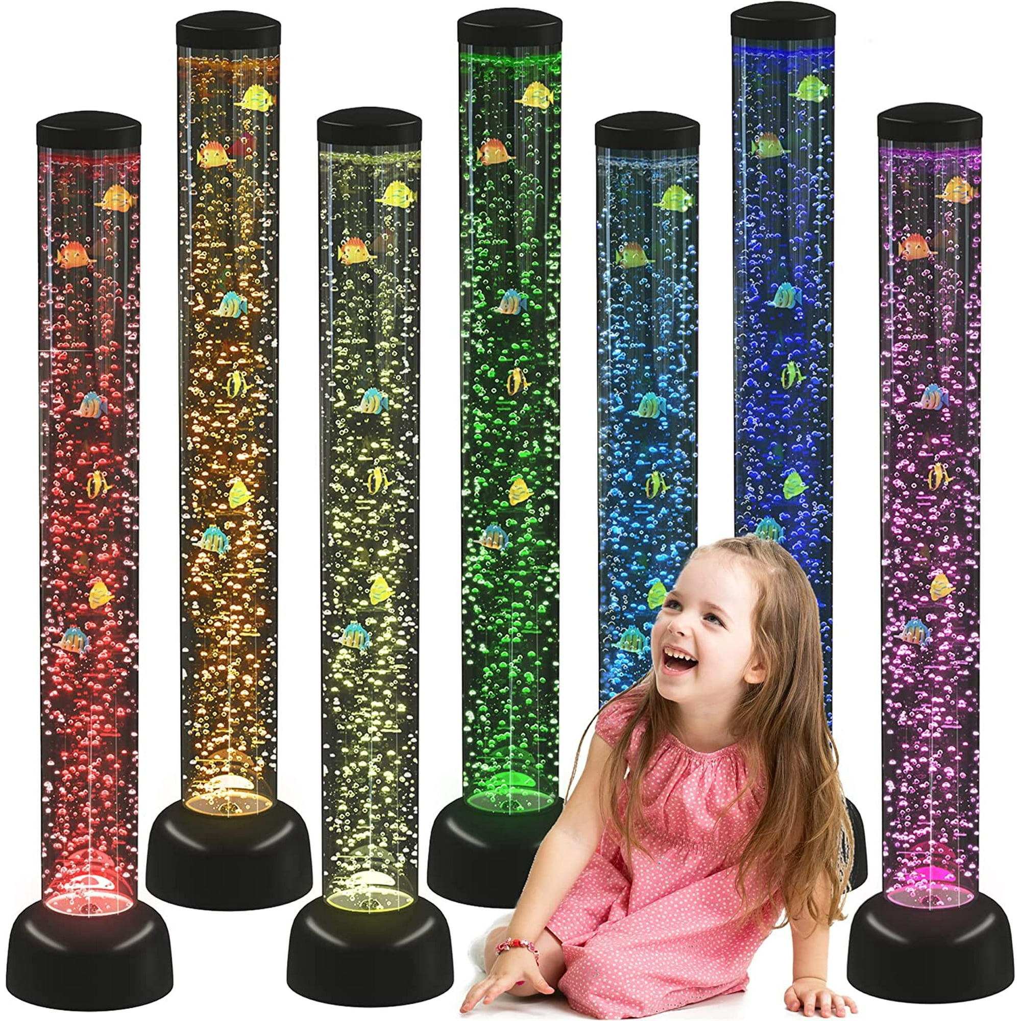 Playlearn Bubble Tube Lamp Fake Fish Tank with LED Lights Home ...