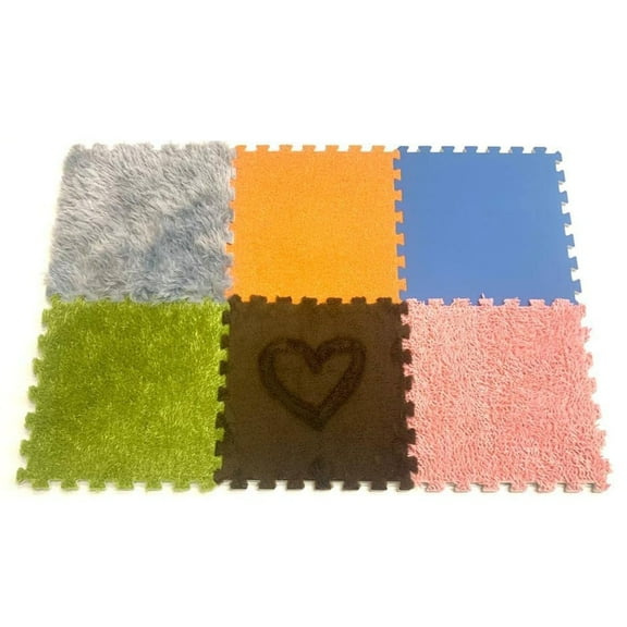 Playlearn Sensory Floor Tiles for Kids Puzzle Floor Mat Children Toys Pack of 6