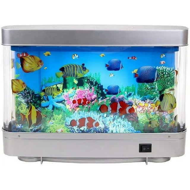 Playlearn USA Mini Aquarium Lamp with Magical Night Glow & Moving Fake