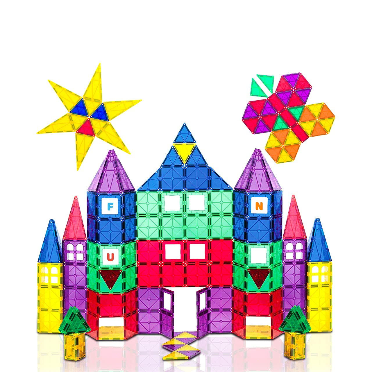 Playmags 100-Piece tile Set, Unique Award-Winning Magnetic Building Tiles Kids, Creativity Educational Building for Children, STEM Approved - Walmart.com