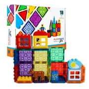 Playmags Magnetic Tiles, Magnetic Building Bricks, Playmags Exclusive Magnetic Blocks, Skill Development, Ages 3+ Big Bricks Tiles