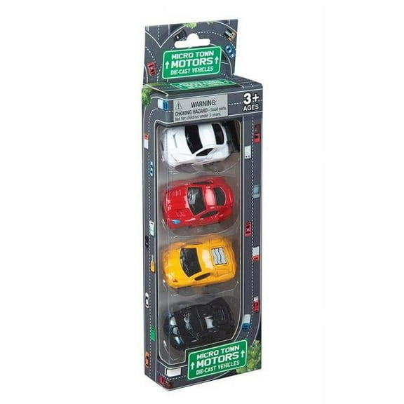 Playmaker Toys 9089818 Die Cast Race Cars for Kids, Assorted - 4 Piece - Pack of 12