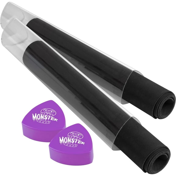 Monster Protectors Prism-Shaped Game Mat Tube (Purple) - Won't Roll, Easy in and Out Design (2 Pack)
