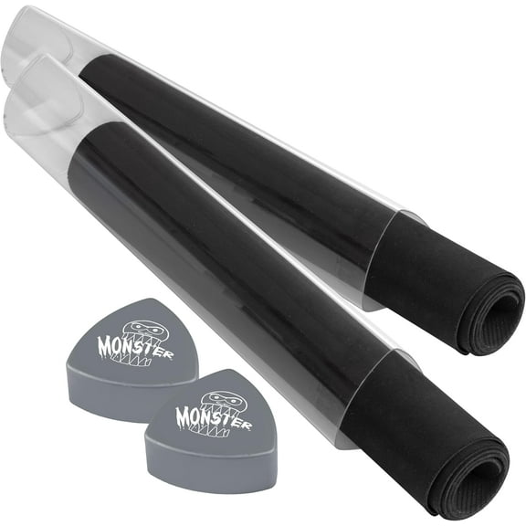 Monster Protectors Prism-Shaped Game Mat Tube (Silver) - Won't Roll, Easy in and Out Design (2 Pack)