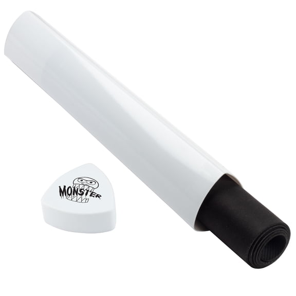 Monster Protectors Prism-Shaped Game Mat Tube (White)- Won't Roll Off Surface and Easy in and Out Design