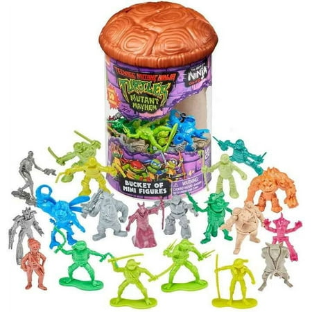 Playmates Teenage Mutant Ninja Turtles Collectible Mini Figures, Multicolored, 50 Pieces Bucket