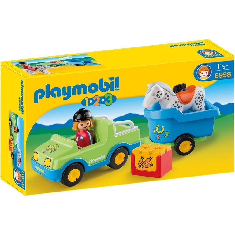 Playmobil 6958 Car with Horse Trailer, Fun Imaginative Role