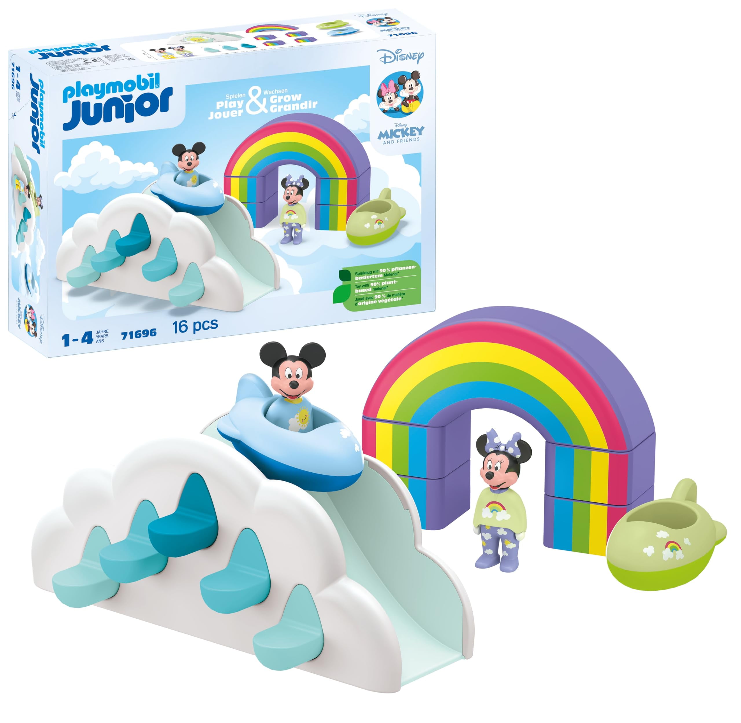 Mickey and Minnie Mouse Cloud Playset with Rainbow Slide