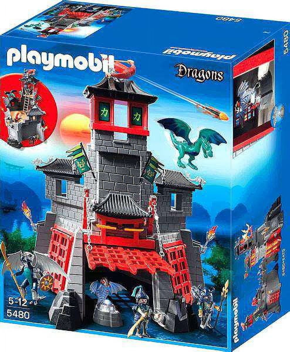 Playmobil Toys - Secret Dragon Fort Set #5480 with Blue Dragons 