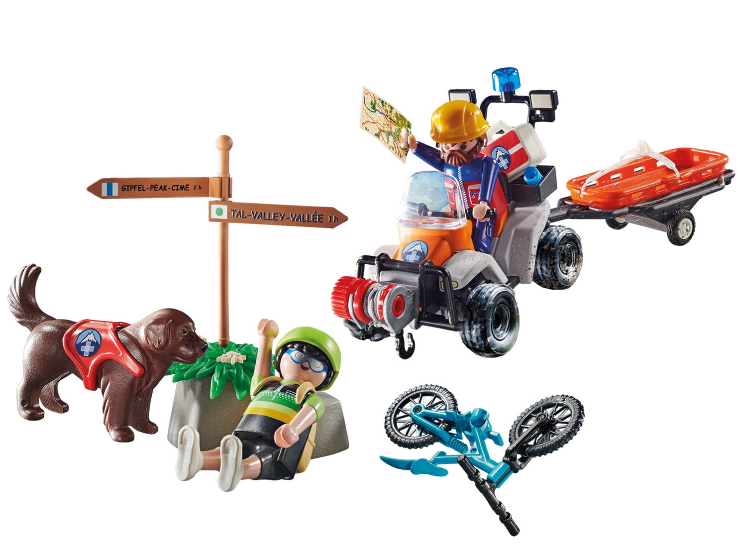 Aktiv Fremskridt Logisk Playmobil Mountain Biker Rescue Toy - Walmart.com
