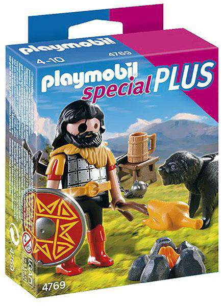 Playmobil Special Plus Barbarian & Dog at Campfire Set #4769