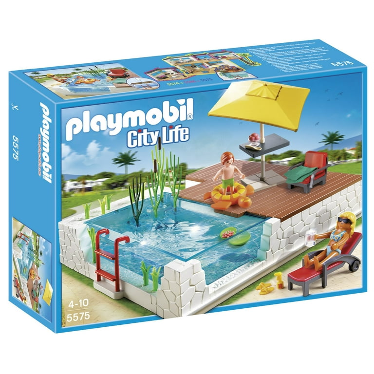 Playmobil swimming cheap pool set