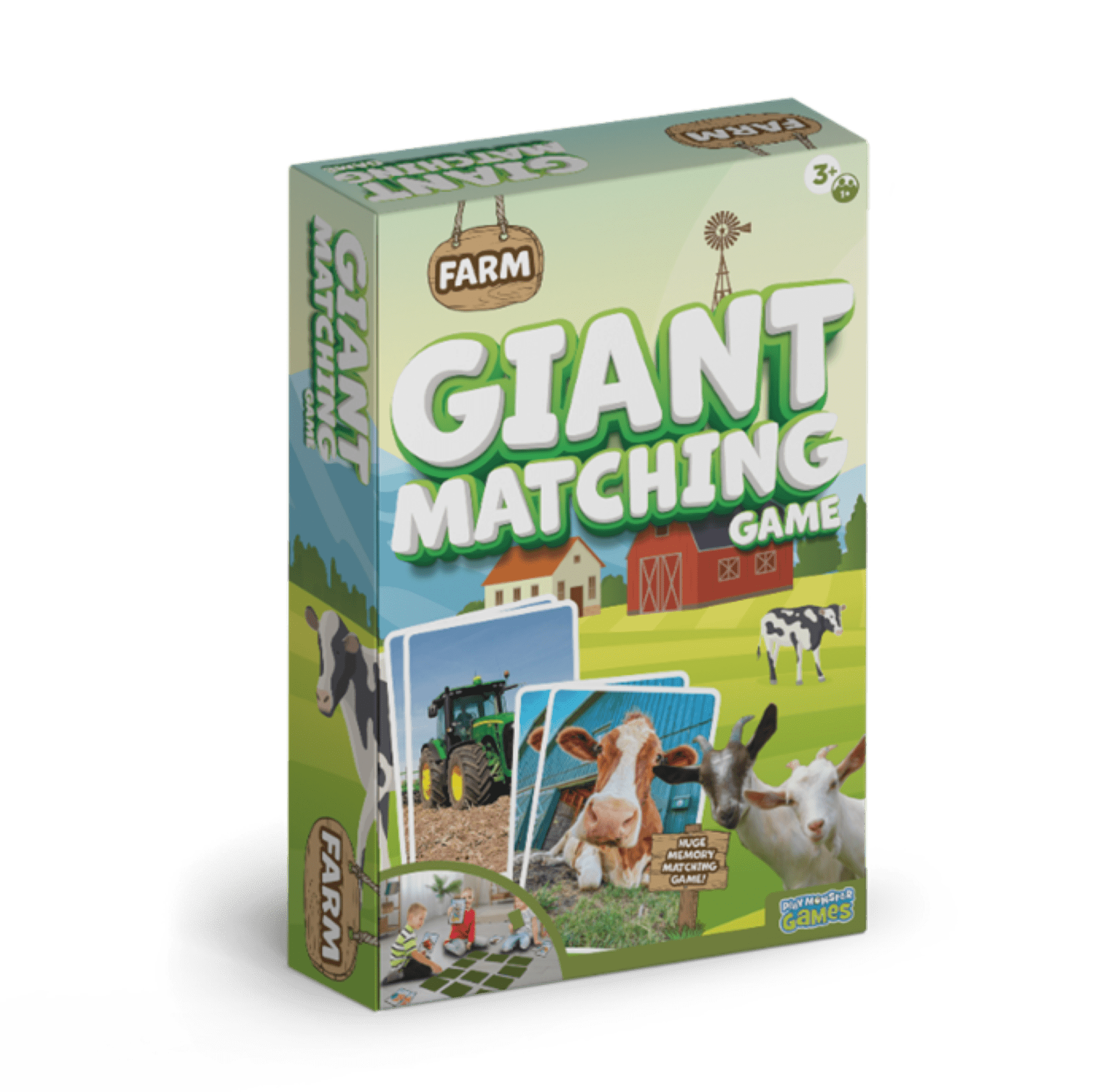 Farm Animals Giant Matching Game, Children Ages 3 and Up by PlayMonster