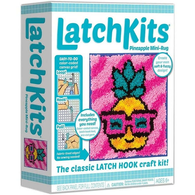 PlayMonster, Latch Kit, Pineapple, Mini Rug, Craft Kit, Fun DIY