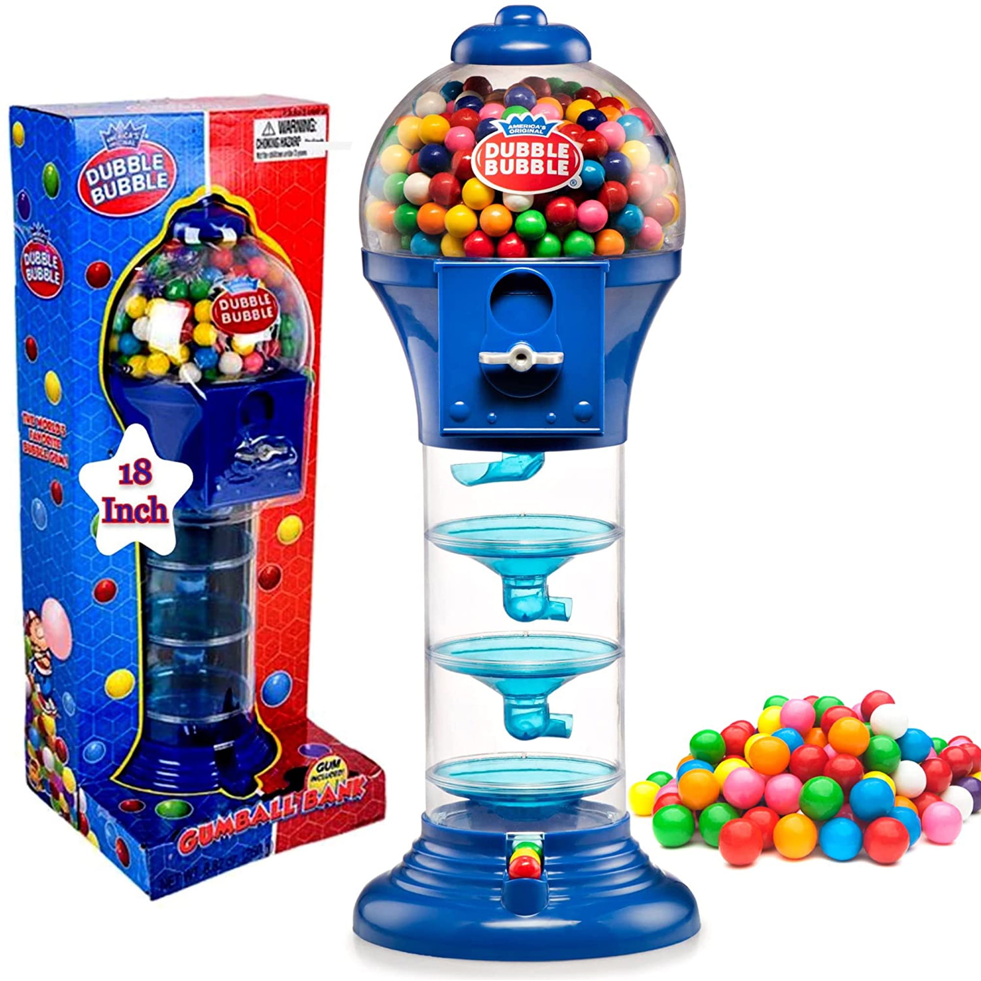 Playo 18” Big Spiral Gumball Machine For Kids Candy Dispenser with