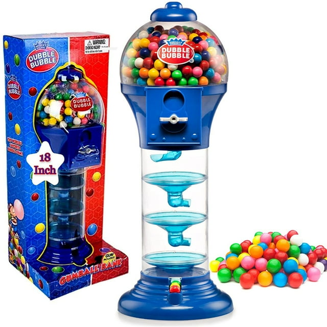 Playo 18‚Äù Kid's Big Spiral Gumball Machine, Blue Candy Dispenser with