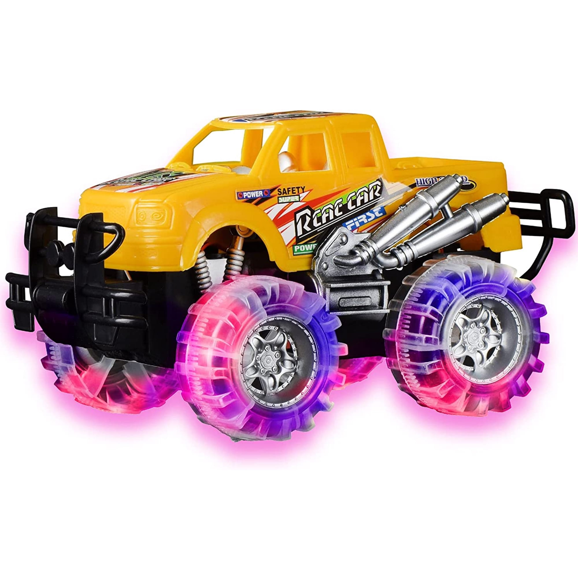 Playo 6” Toddler Monster Truck with LED Light Tires Push Car Toy Truck