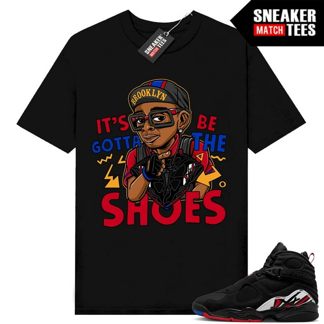 Playoffs 8s Shirts To Match Sneaker Match Tees Black 