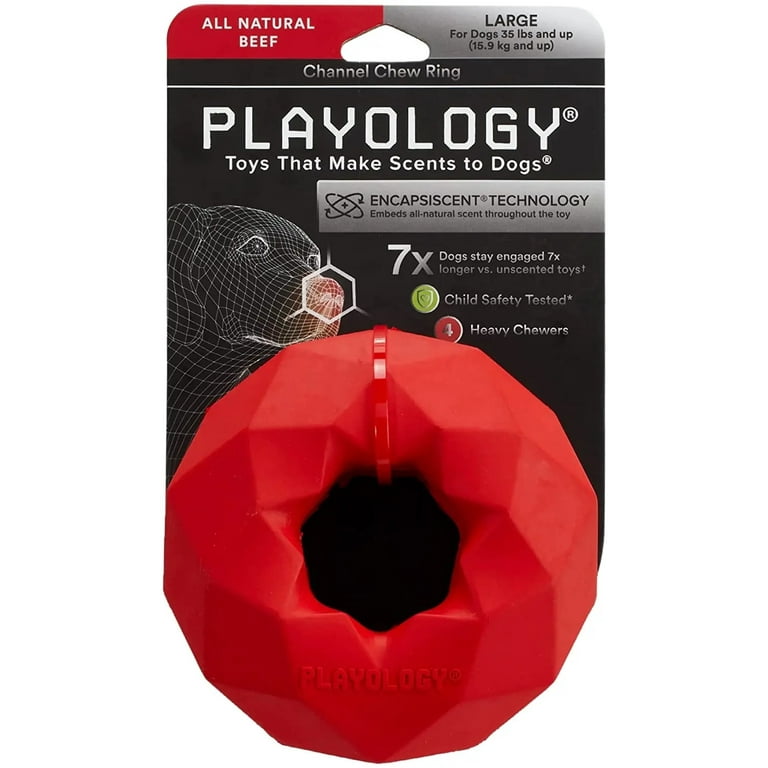 Playology Channel Chew Ring Beef Scented Dog Toy Playology Channel Chew Ring Beef Scented Dog Toy