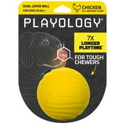 Playology Dog Toys | Durable Dog Ball for Aggressive Chewers, Peanut Butter Scented Toy - Jumbo
