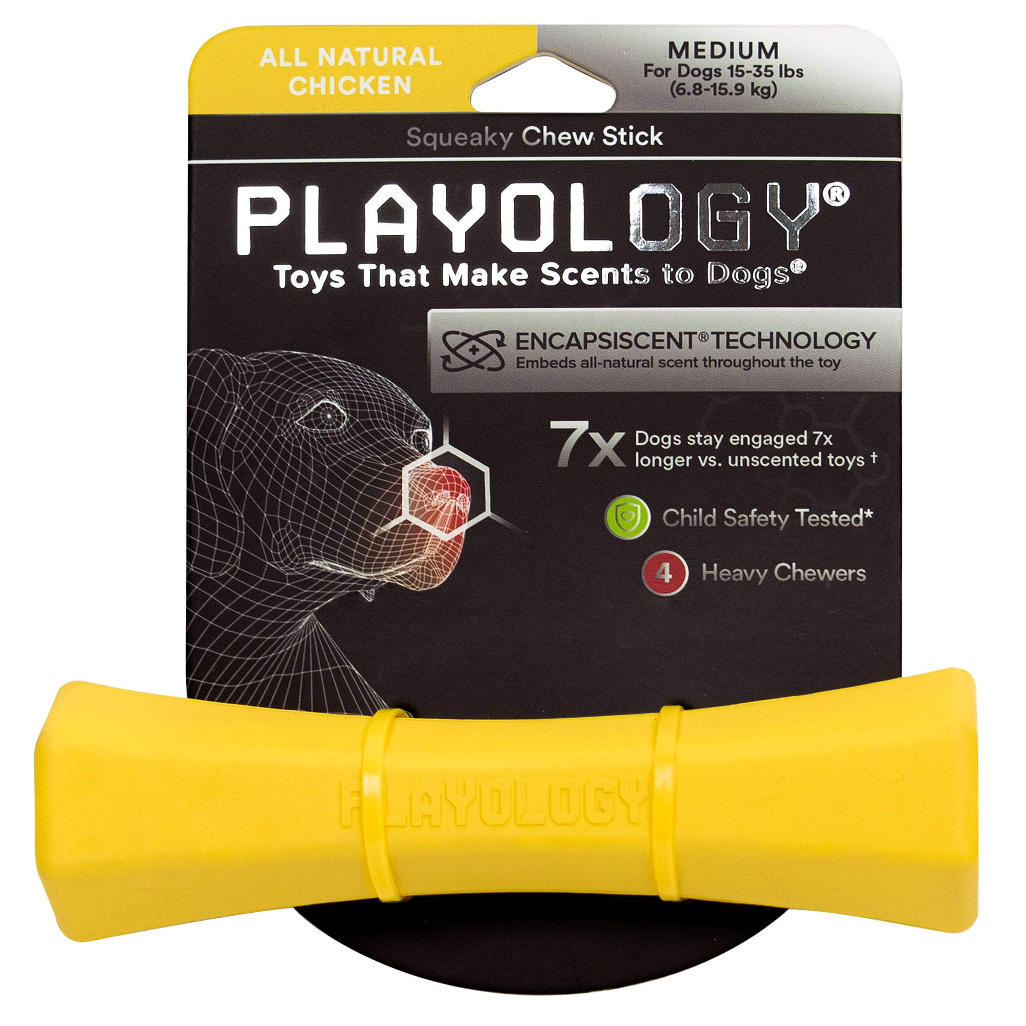Non Toxic Chew Toys For Dogs Playology Squeaky Chew Stick Dog Toy - All-Natural Chicken Scent Dog