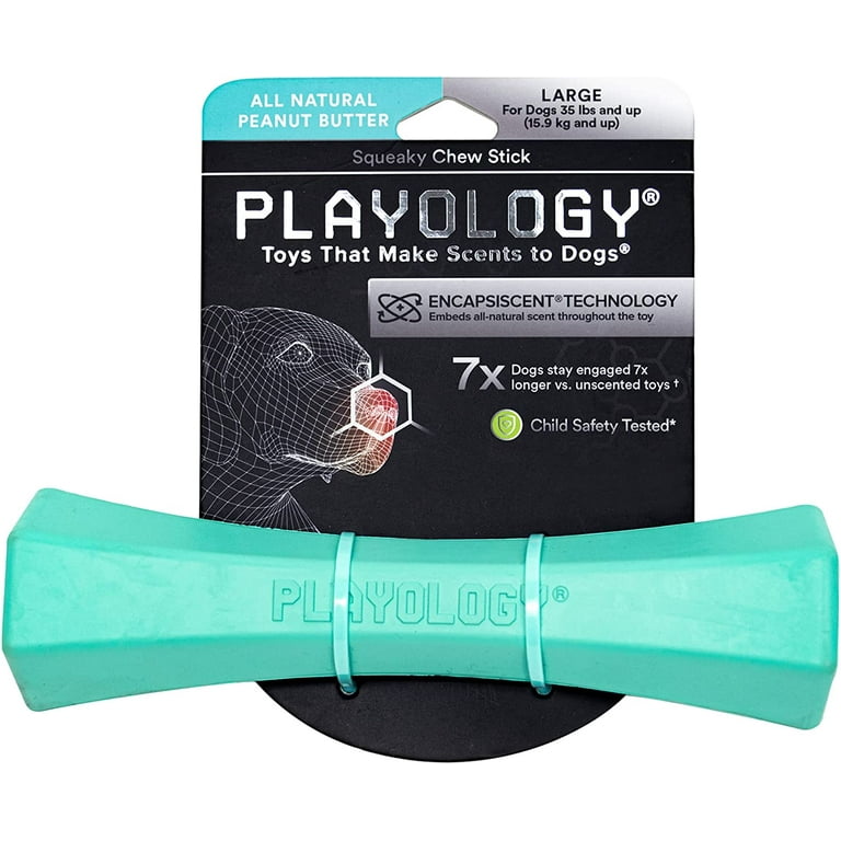Playology Plush Squeaky Bone Peanut Butter Dog Toy, Medium, Petco