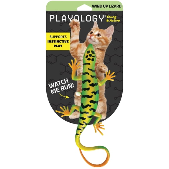 Playology Windup Lizard Cat Toy Small