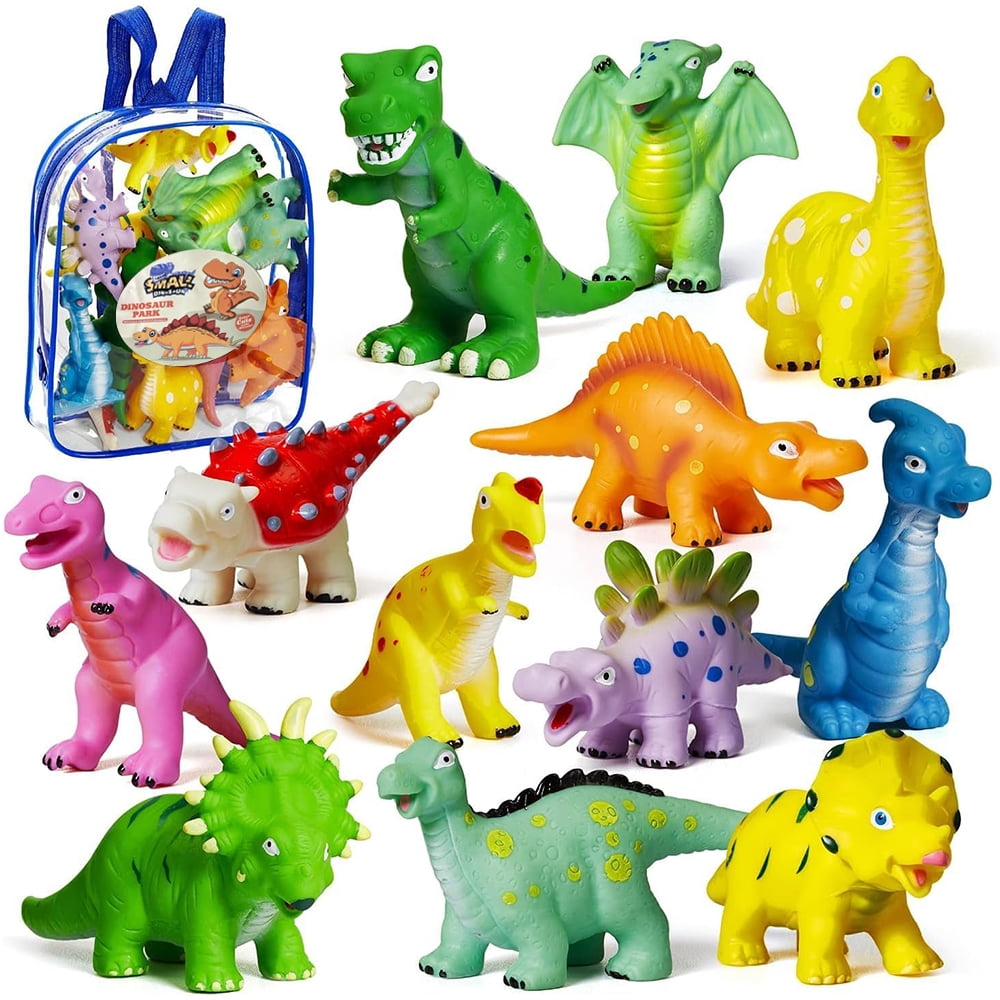 Playoza Baby Dinosaur Bath Toys for Toddler, 12 PCS Dinosaur Toys Water