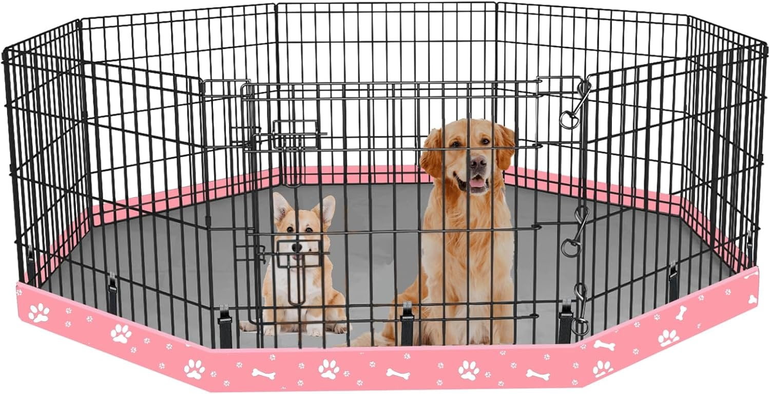 Playpen Bottom Pad Fits for 24 Inch 8 Panels Regular Octagon Metal Exercise Pet Playpen,  Crate Pad Puppy Playpen Pad. (Note: Playpen Not Included) -