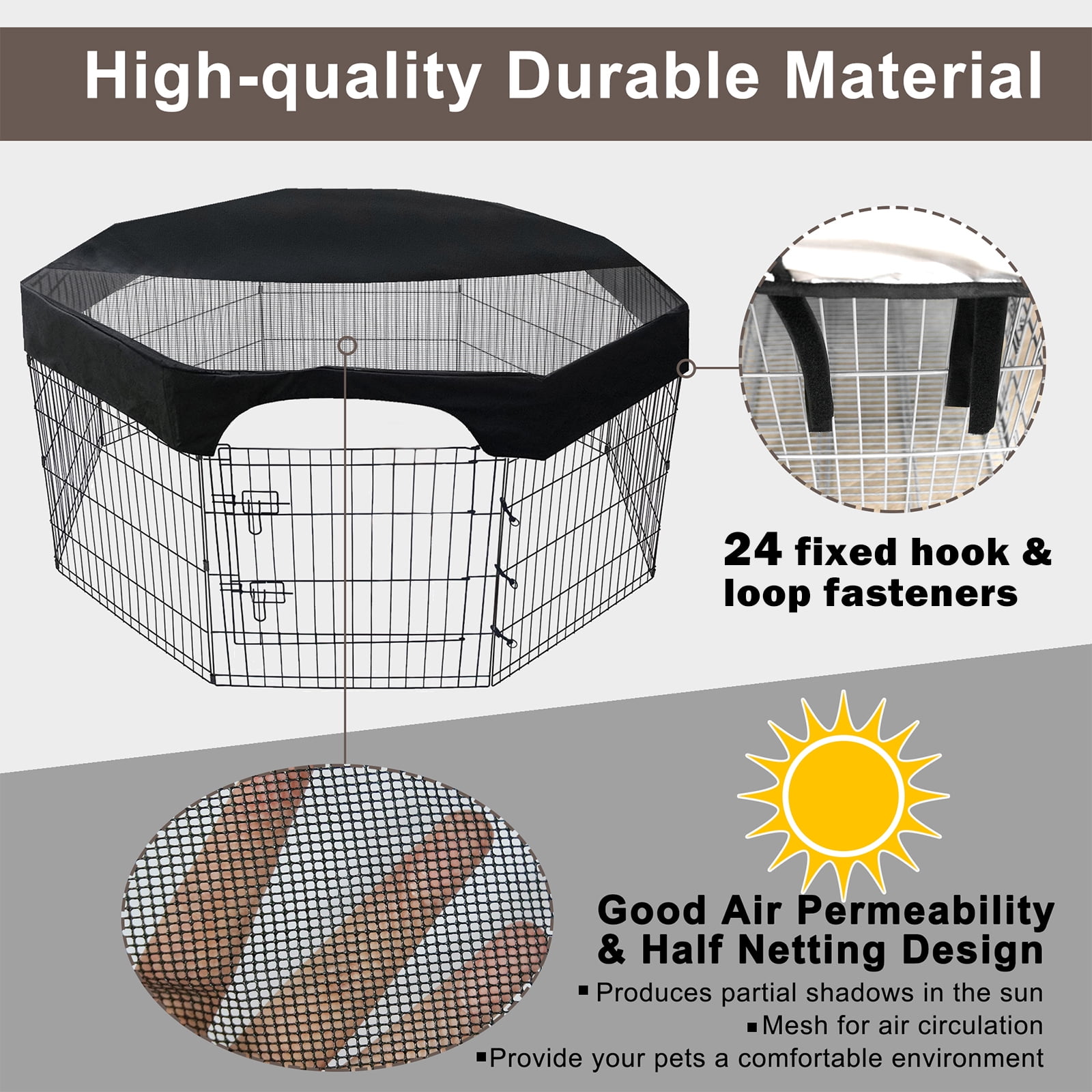 Playpen Cover, Fence Mesh Cover Playpen Cover 8 Panels 8 Panels Sun Shade Cover Inch Playpen 24 Inch Playpen Sun Shade Panels Fence Playpen Not Include Fence Mesh Cover