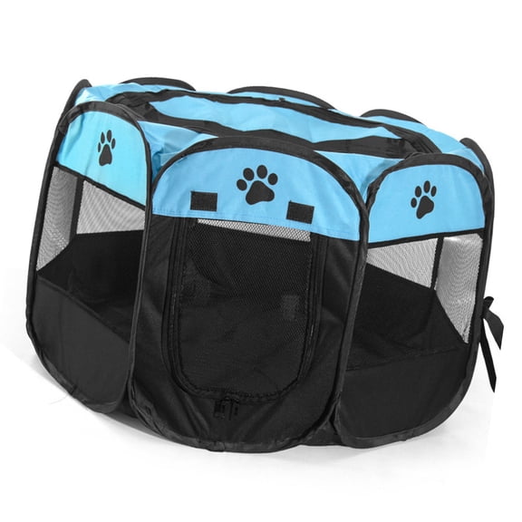 Playpen Portable Foldable Waterproof Pet Playpen Open-Air Oxford Air Mesh Playpen And Exercise Pen Tent House Playground For Dogs And Cats Small