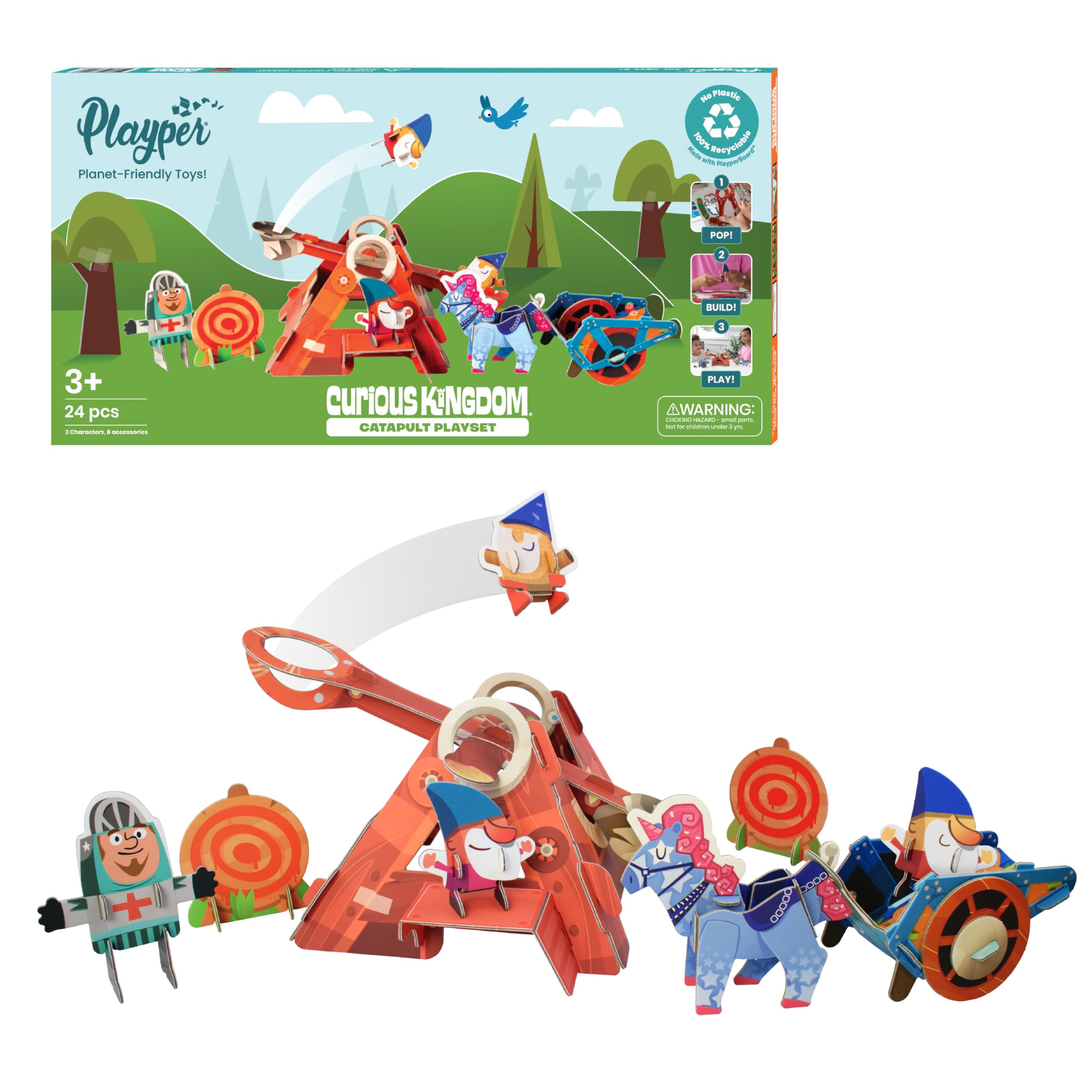 Playper Gnome Catapult Curious AIF4 Kingdom Playset, STEM Toy for Kids ...