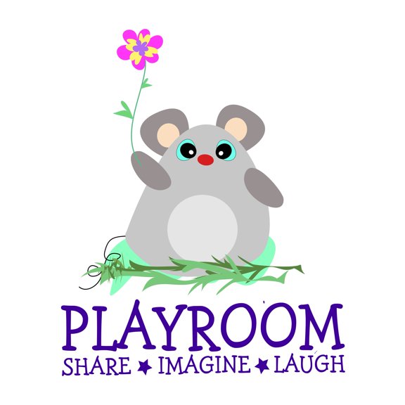 Playroom Share - Imagine -Laugh -Cute Mouse Wall Decal -Peel and Stick Mural for Home Living Room Bedroom Decor Vinyl Wall Sticker Self Adhesive.Size :24" x 30".