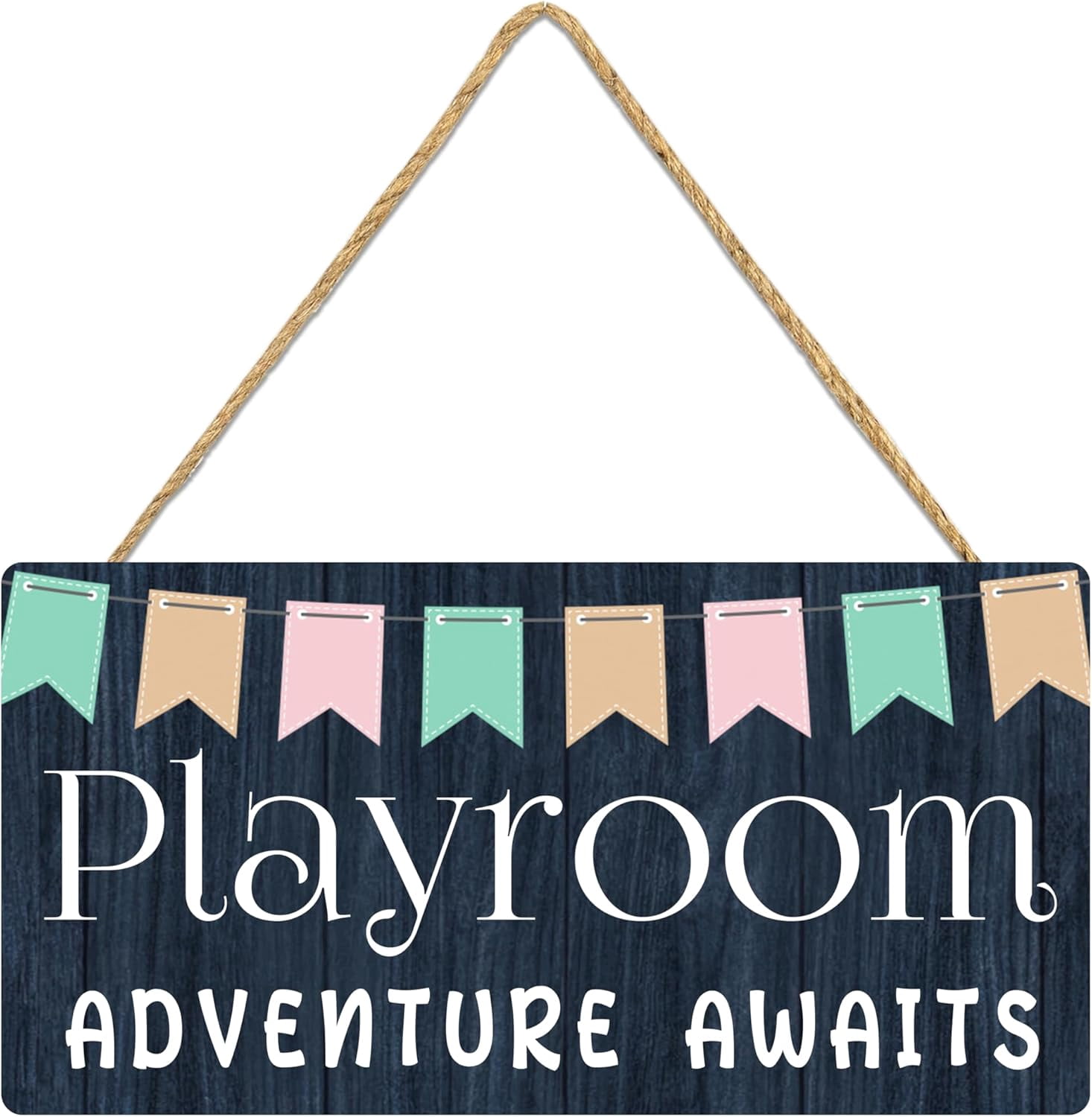 Playroom Sign Adeventure Awaits Wall Wooden Hanging Sign Funny Boys ...