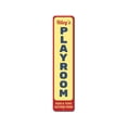 thumbnail image 1 of Playroom Vertical Sign, Child Name Kids & Toys Gather Here Decor, Custom Kid Birthday Aluminum Sign - 4x18 inches, 1 of 4