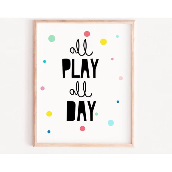 Playroom Wall Art Let's Play, Poster Only