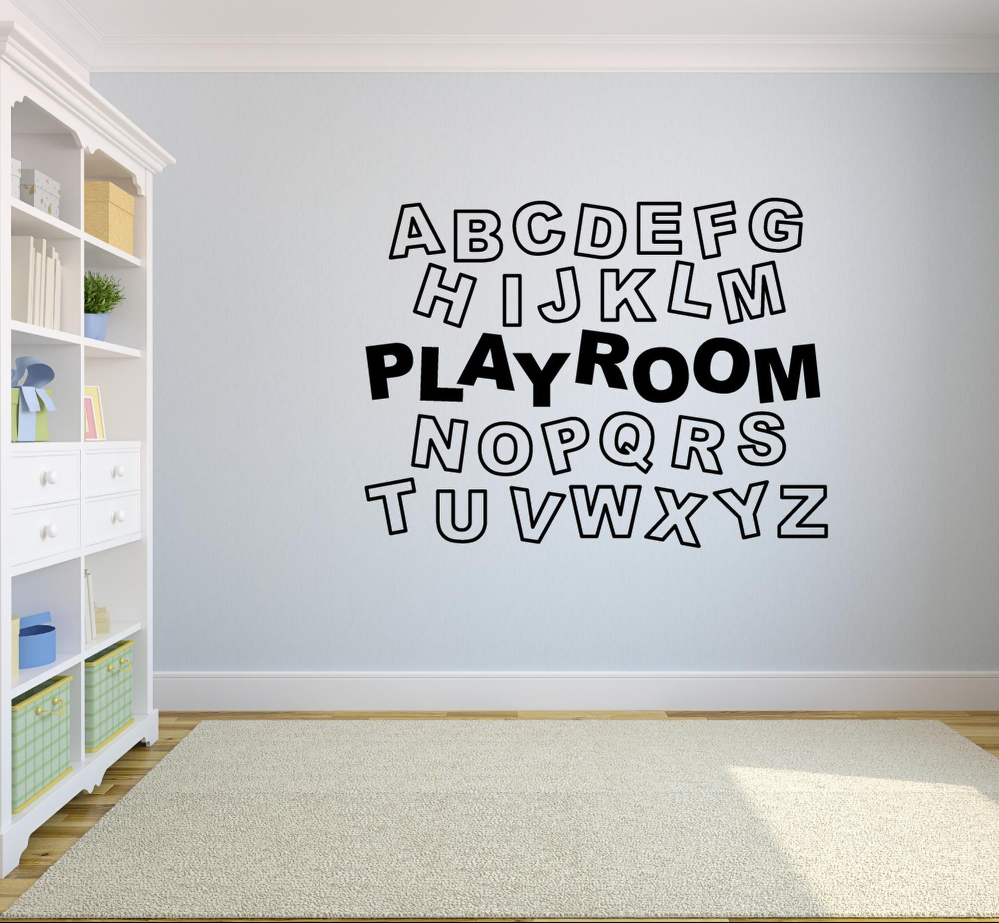 Playrooms ABC Alphabet Letters Playroom Play Rooms Quotes Wall Sticker Art Decal for Kids Room