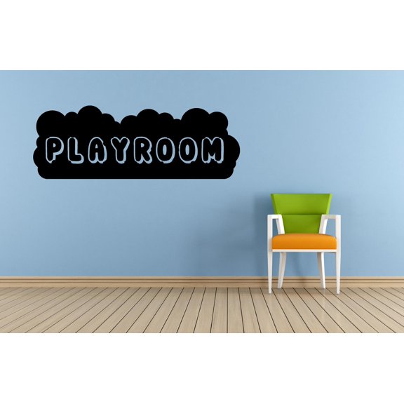 Playrooms Clouds Cloud Sky Playroom Play Rooms Quote Wall Sticker Art Decal for Kids Room Playground Playhouse Nursery Kindergarten House Fun Decor Stickers Wall Art Vinyl Decoration Size (8x10 inch)