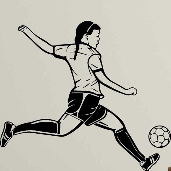 Plays Football Man Wall Sticker Removable Wall Stickers DIY Wallpaper for Living Room Bedroom Stikers for Wall Decoration Murals 43x50cm