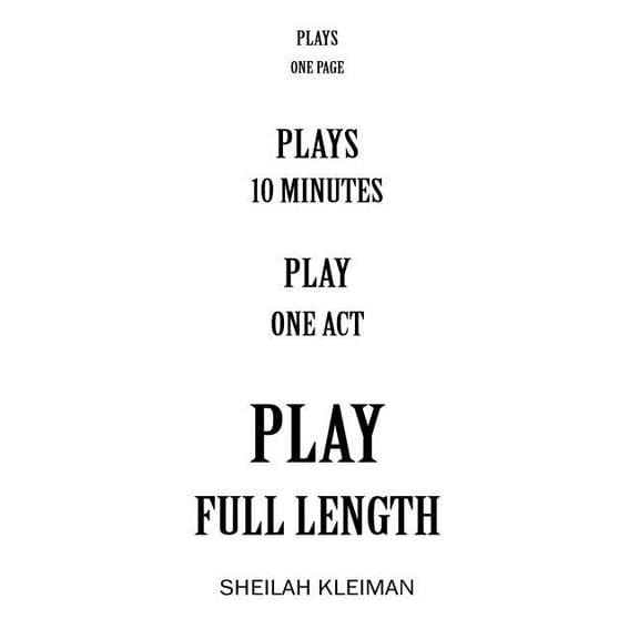 Plays, (Paperback)