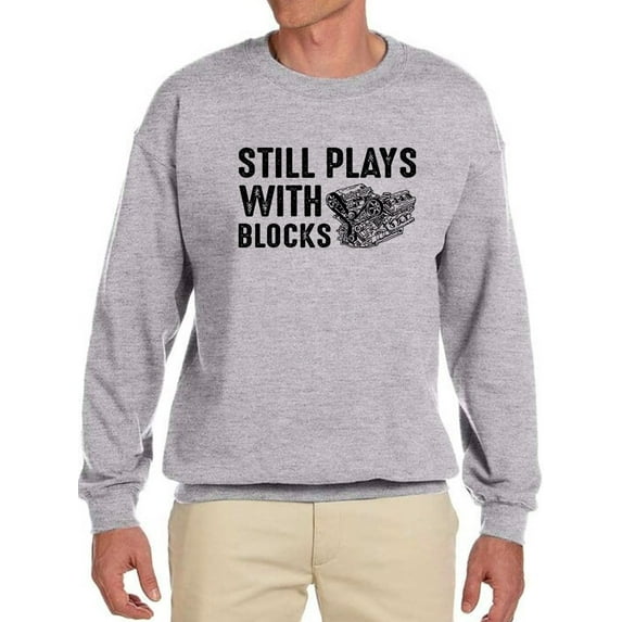 Plays With Blocks Sweatshirt Men -GoatDeals Designs, Male Medium