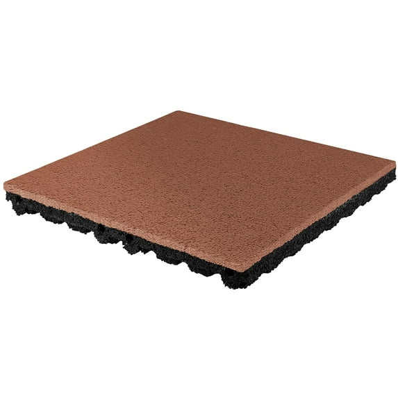 Playsafer Elevate Plus 2" Thick Interlocking Outdoor Rubber Playground Tiles - Up to a 5’ Fall Height Protection - 20" X 20" 2.7 Sq. Ft. (20 Tiles - 52 Sq. Ft, Brown)