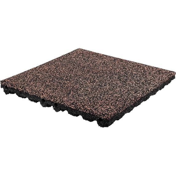 Playsafer Elevate Rubber Tiles - 2" High Density Interlocking Shock Absorbent Safety Tiles for Playgrounds, and Exercise Equipment - 20" X 20" (30 Tiles - 79 Sq. Ft, Brown)