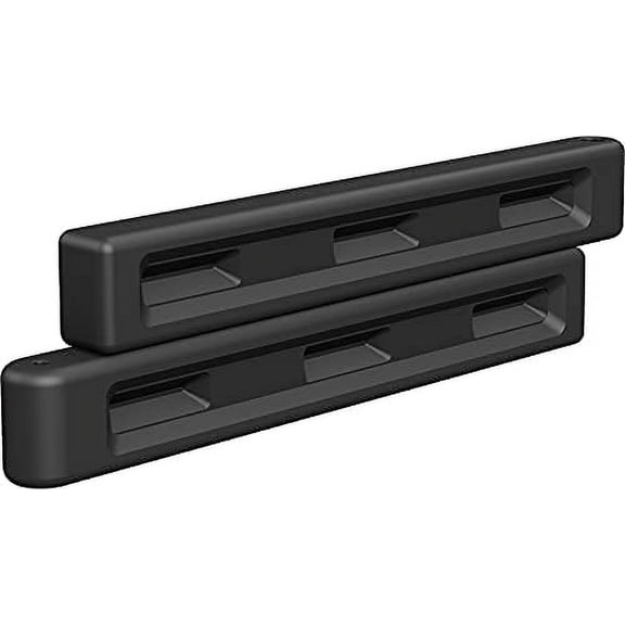 Playsafer Playground Edging Border, 12" x 52" Black Plastic, interlocking Timber (6 Count)