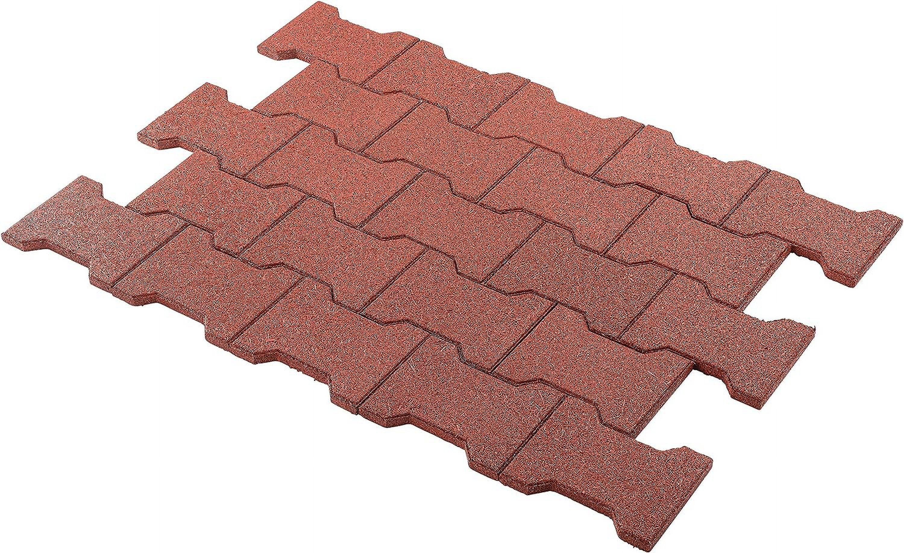 Playsafer ¾” Interlocking Rubber Pavers for Outdoor Spaces 40 Tiles