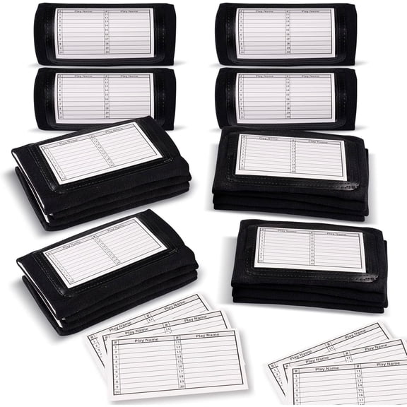Playsheet Wristband Single Window - Football, Baseball, Softball Youth Size Armband Playbook 20 Pack ()