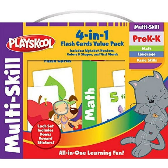 Playskool Flash Cards Value Pack - PreK Flash Cards, 40 Count