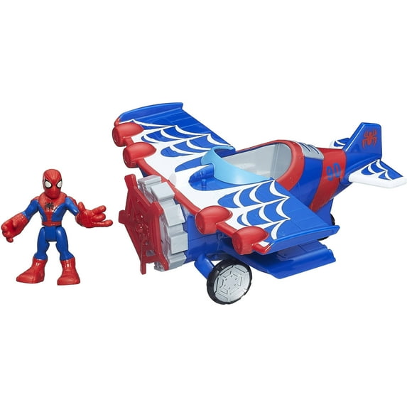 Playskool Heroes Marvel Super Hero Adventures Stunt Wing Spider Plane with Spider-Man