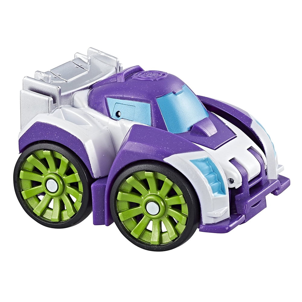 Playskool heroes transformers rescue bots flip racers blurr on sale reverse raceway